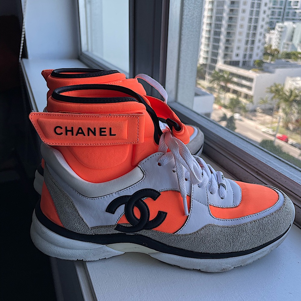 Authentic Chanel Sneakers Trainers Women High Top